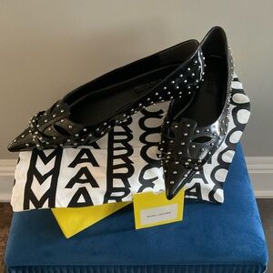 Marc Jacobs Black Studded Loafers